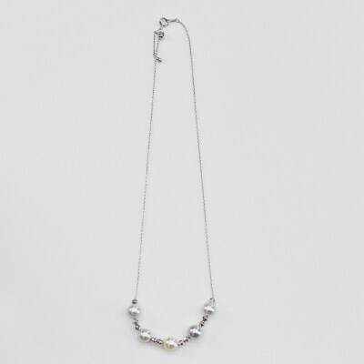 あこや真珠 ナチュラル マルチカラー 8-8.5mm 5粒 ネックレス _S101-377