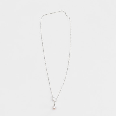 あこや真珠 ホワイトピンク 8-8.5mm 1粒 ネックレス  【白蝶貝】_S101-383