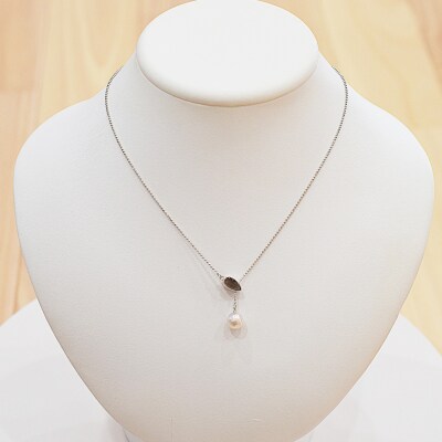 あこや真珠 ホワイトピンク 8-8.5mm 1粒 ネックレス  【黒蝶貝】_S101-384