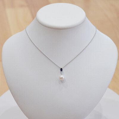 あこや真珠 ホワイトピンク 9-9.5mm 半貴石 ペンダントトップ 【C】_S101-390