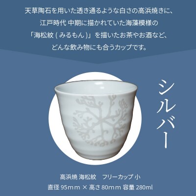 天草 高浜焼フリーカップ 小(シルバー)_S026-037