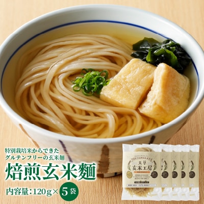 特別栽培米からできた焙煎玄米麺(120g×5袋)_S067-028