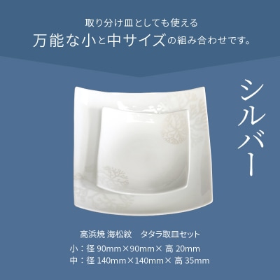 天草 高浜焼 タタラ取皿セット シルバー1セット_S026-099