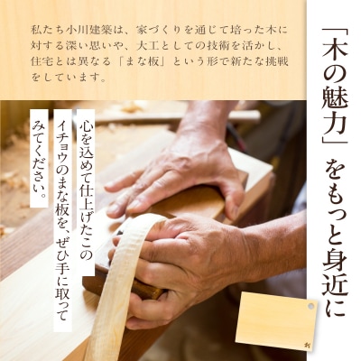 イチョウのまな板(穴あきタイプ四角形)Sサイズ_S169-003