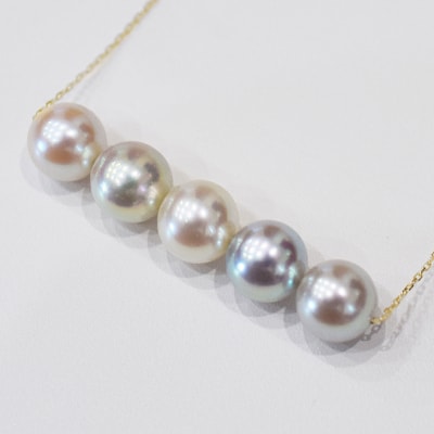 あこや真珠 ナチュラル 無調色 ネックレス 8mm - 8.5mm