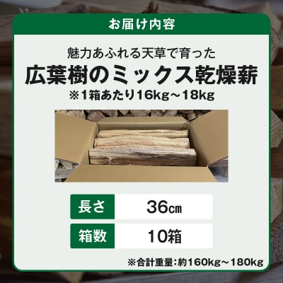 魅力あふれる天草で育った広葉樹のミックス乾燥薪(36cm)　　_S163-013