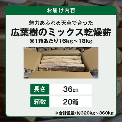 魅力あふれる天草で育った広葉樹のミックス乾燥薪(36cm)　　_S163-014