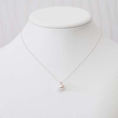あこや真珠 ネックレス 8-8.5mm ホワイトピンク アクアマリン K10WG_S085-543