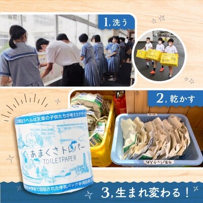 小中学校の牛乳パックを再利用した「あまくさトレパー」_S180-001
