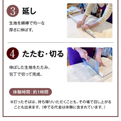 初めての方でも必ず完成する!そば打ち体験2名様_S181-004