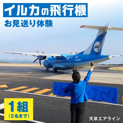 イルカの飛行機「天草エアライン」をスタッフと一緒にお見送り体験_S035-011