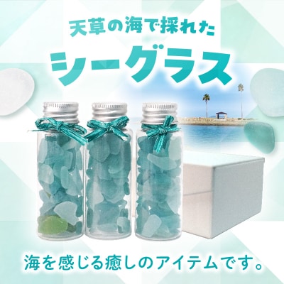 シーグラス小瓶Aセット(水色系)_S183-001