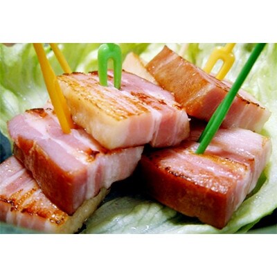 【毎月定期便】久住高原手作りベーコン・ロースハム　ゴロゴロ4点セット(竹田市)全2回