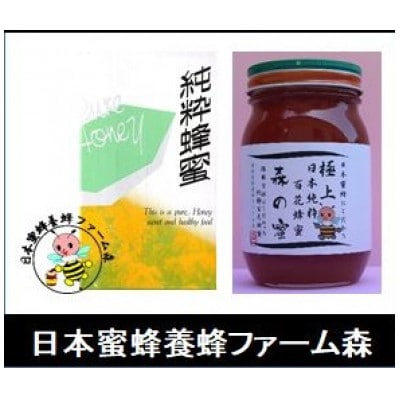 【国産はちみつ】 日本純粋百花蜂蜜 「森の蜜」 600g×1本 化粧箱入り