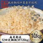 【毎月定期便】ごはんだけでご馳走になる!! にこまる 玄米10kg ※紙袋包装全12回