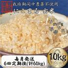 【毎月定期便】ごはんだけでご馳走になる!! にこまる 玄米10kg ※紙袋包装全6回