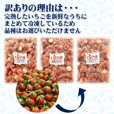 まるは食堂　マルハリゾート　いちごの丘の『訳あり』完熟冷凍いちご500g