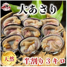 贅沢すぎる!【知多半島名物】天然大あさり 半割り冷凍3kg