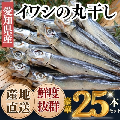 三河湾・知多半島産 無添加いわし丸干し 5本入り×5袋(計25本)