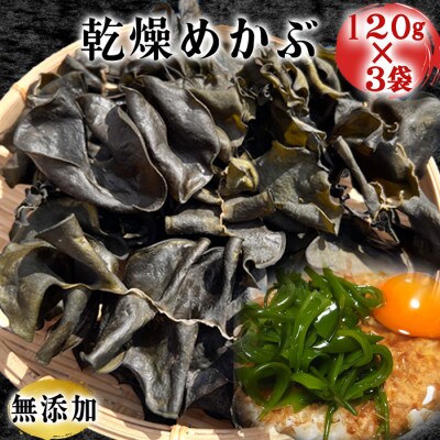 岬だよりのコリコリ食感・粘り抜群の乾燥めかぶ　120g×3袋