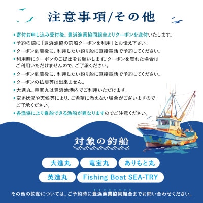 【豊浜漁協】釣り船　クーポン券　9,000円