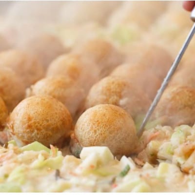 名古屋風醤油たこ焼き「赤(カツオ味)」50コ【篠島産の蛸使用!手焼き】CAS冷凍 子供のおやつに