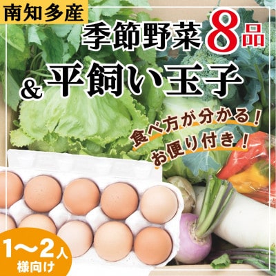 【南知多産】旬の季節野菜セット(8～10品目)&平飼い玉子10個
