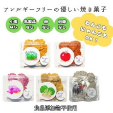 無塩天日干ししらすとこだわり野菜で作った わんこのおせんべいふりり 5袋セット(16g×5種類)