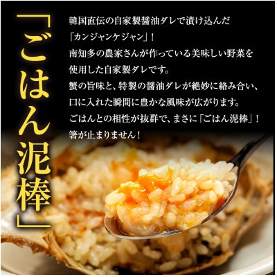 訳あり カンジャンケジャン 大型(約350g以上) オス1匹