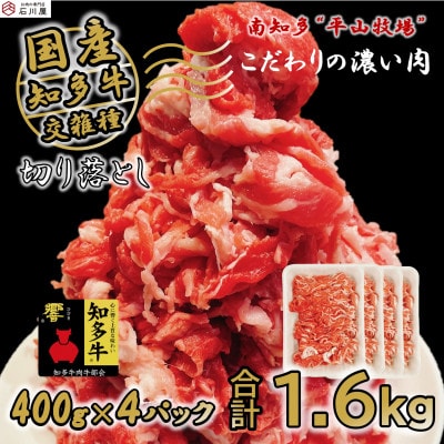 牛肉 切り落とし 400g×4P 計1.6kg  (10人前) 知多牛 響