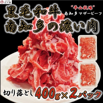 【数量限定】牛肉 切り落とし 400g×2P 800g  (4人前) 南知多マザービーフ  経産牛
