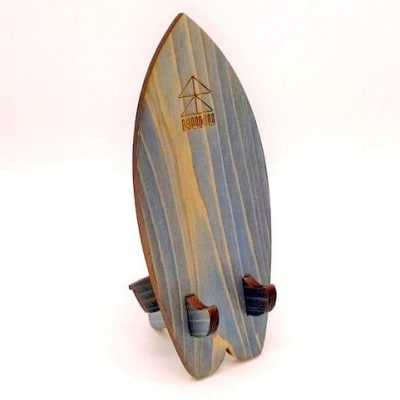 木頭杉のスマホスタンド(Surfboard 藍染)