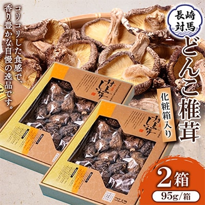 対馬どんこ椎茸　化粧箱入り2箱(各95g) (FB-1) | ふるさと納税のお礼品