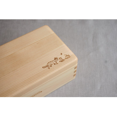 対馬ひのきのお弁当箱(2段)