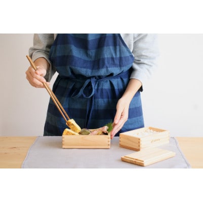 対馬ひのきのお弁当箱(2段)