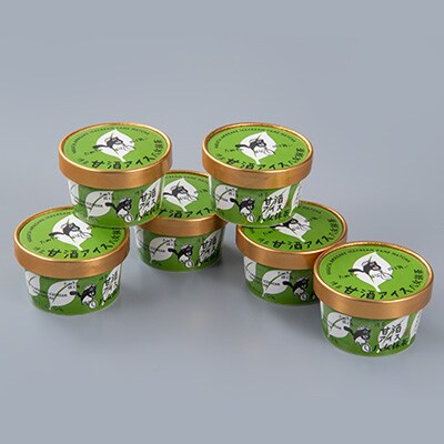 博多甘酒アイスたぬきの振る舞い　抹茶　85ml×6個