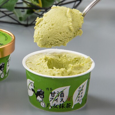 博多甘酒アイスたぬきの振る舞い　抹茶　85ml×6個