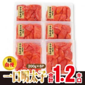 千曲屋 一口明太子増量1.2kg〔200g×6P〕お裾分けにも!