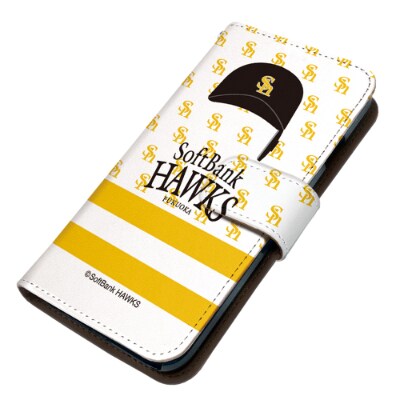 福岡ソフトバンクホークス iPhoneケース 手帳型 pattern-ip7-15