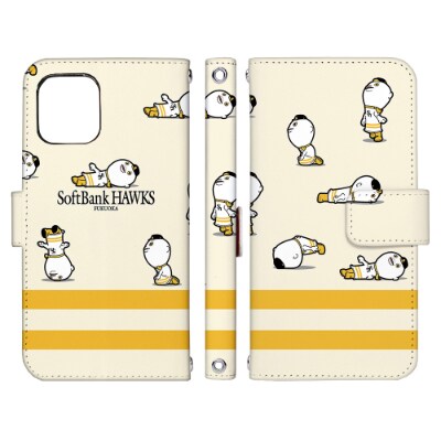 福岡ソフトバンクホークス iPhoneケース 手帳型 pattern02-ip12-4