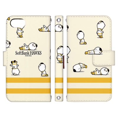 福岡ソフトバンクホークス iPhoneケース 手帳型 pattern02-ip7-4