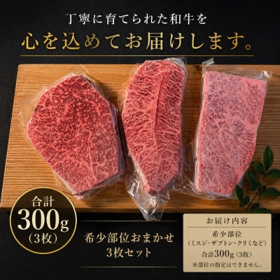 【 博多和牛】特選ステーキ3枚セット(合計300g)