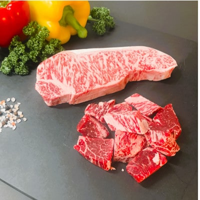 【数量限定】博多和牛サーロインステーキとヒレサイコロステーキセット 計400g