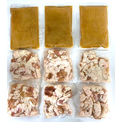 【毎月定期便】訳あり!博多味噌もつ鍋　10人前セット全6回