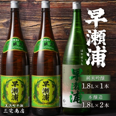【早瀬浦】純米吟醸 1800ml×1本 & 本醸造1800ml×2本　セット