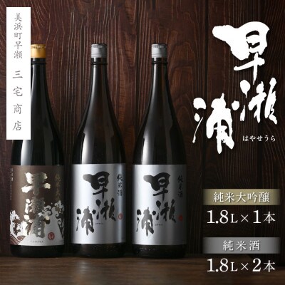 【早瀬浦】純米大吟醸1800ml×1本　&　純米酒1800ml×2本　セット
