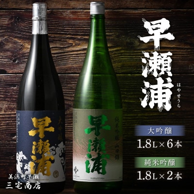 【早瀬浦】大吟醸　1800ml×6本　&　純米吟醸山田錦　1800ml×2本　セット
