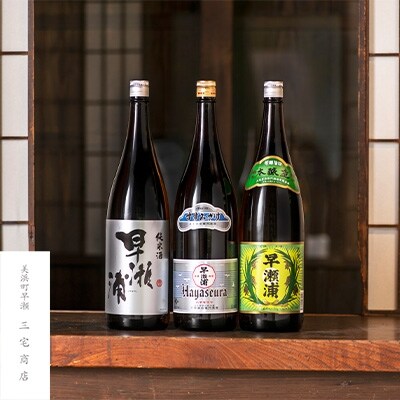 【早瀬浦】すずみさけ1.8L(1本)と純米酒1.8L(1本)と本醸造1.8L(1本)のセット