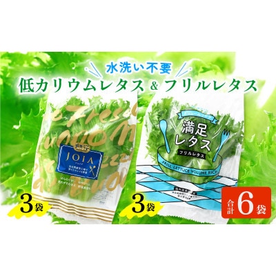 【福井県美浜町産】低カリウムレタス&フリルレタス6個セット