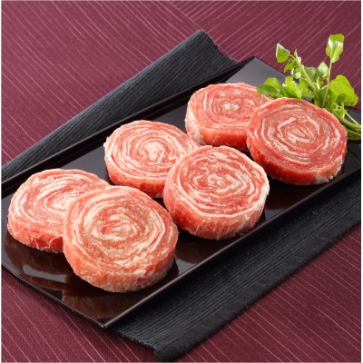 <大山物語>　氷温熟成 大山豚手造りロールステーキ 80g×8(オニオンソース付き)